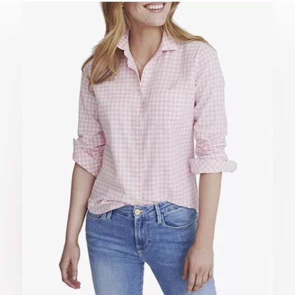 Untuckit | Womans Calina Plaid Gingham Button Down 100% cotton nwt - Picture 1 of 4